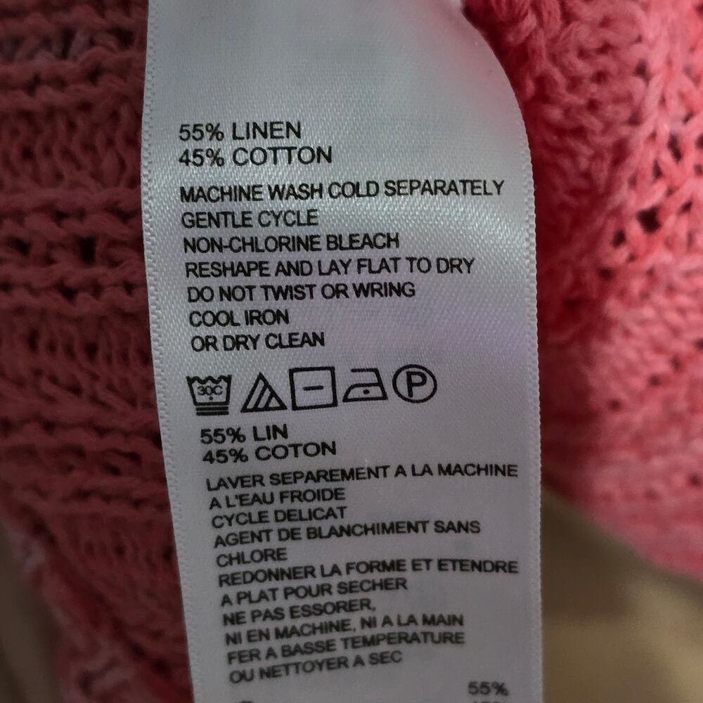 Tommy Bahama Pink Open Knit Sweater XS NWOT - Picture 6 of 6